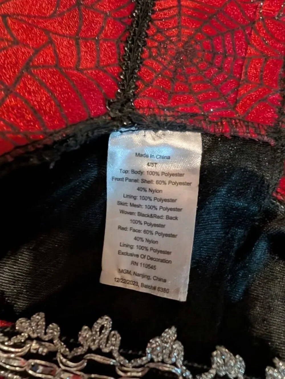 Cracker barrel vampire queen costume 4/5t